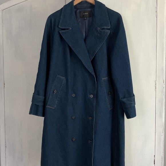 J. Crew Jackets & Blazers - EUC J. Crew Oversized Denim Trench Coat